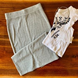 GAP Ribbed Knit Midi Skirt, sz S